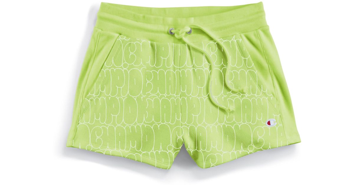 mint green champion shorts