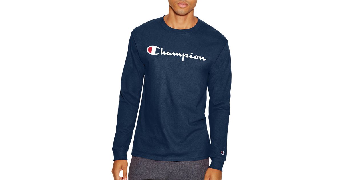 champion long sleeve navy