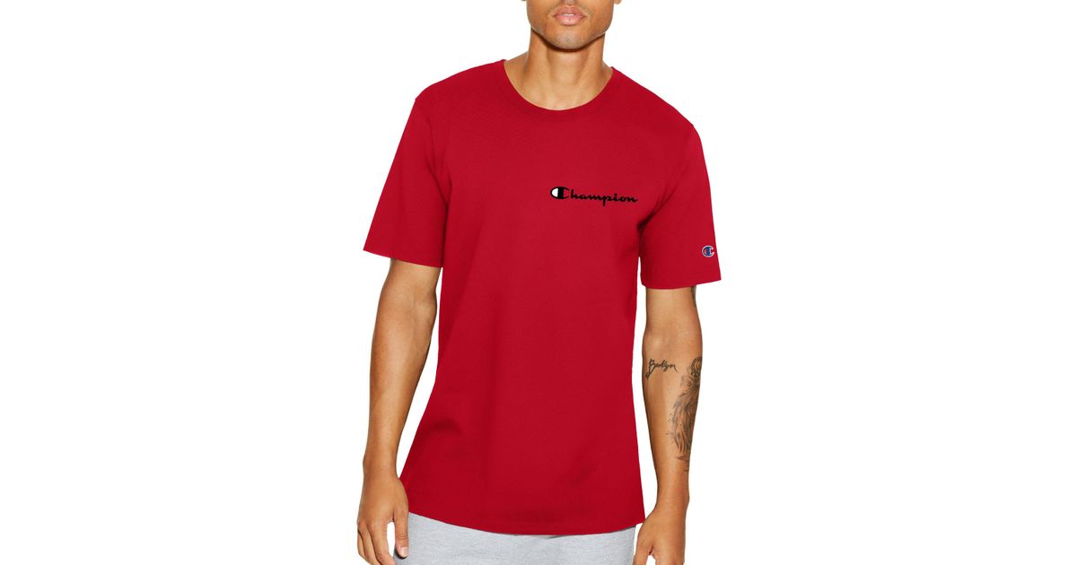 champion script t shirt red