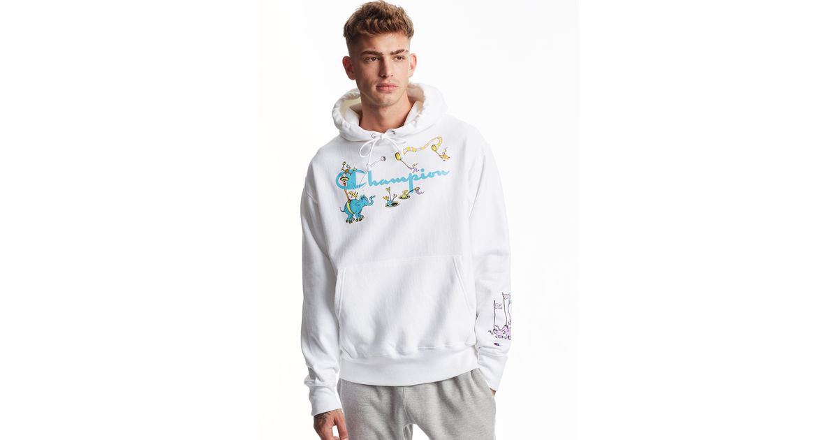 Champion Fleece Life® X Dr. Seuss Reverse Weave® Hoodie, Oh The Places  You'll Go! in White for Men | Lyst