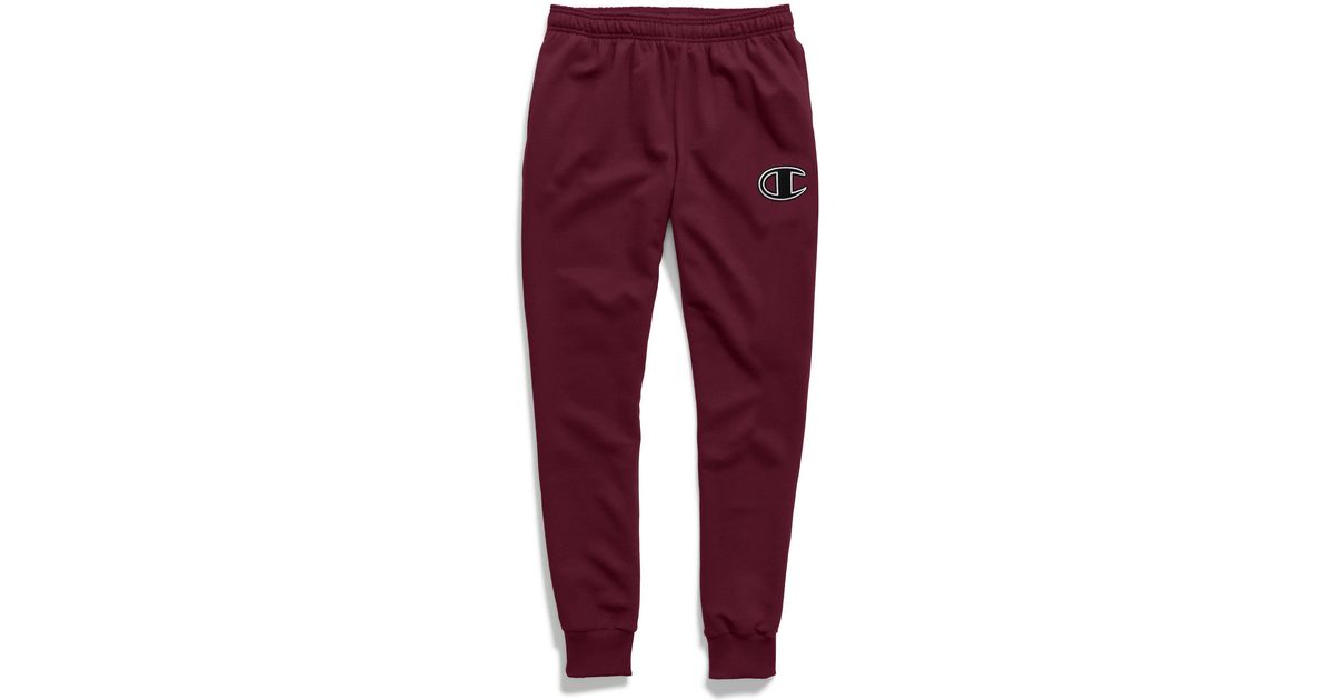 maroon champion joggers