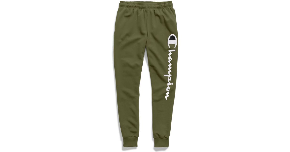 olive green champion pants
