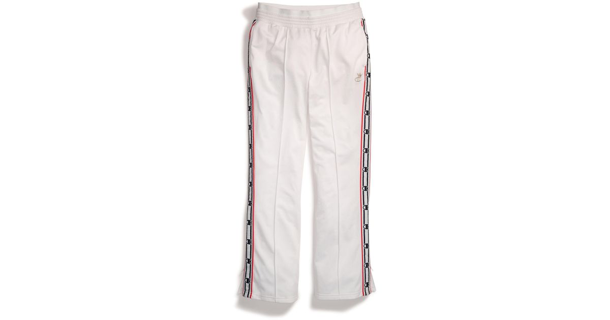 Champion Synthetic Life® Track Pants, Crown C Logo in White - Lyst