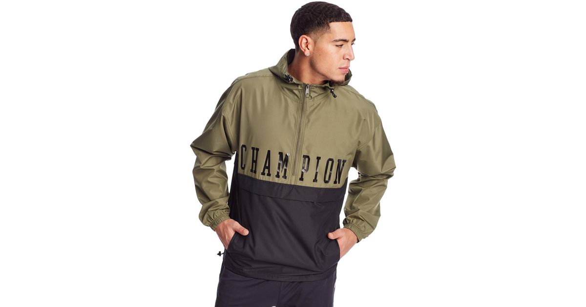 champion colorblock packable jacket