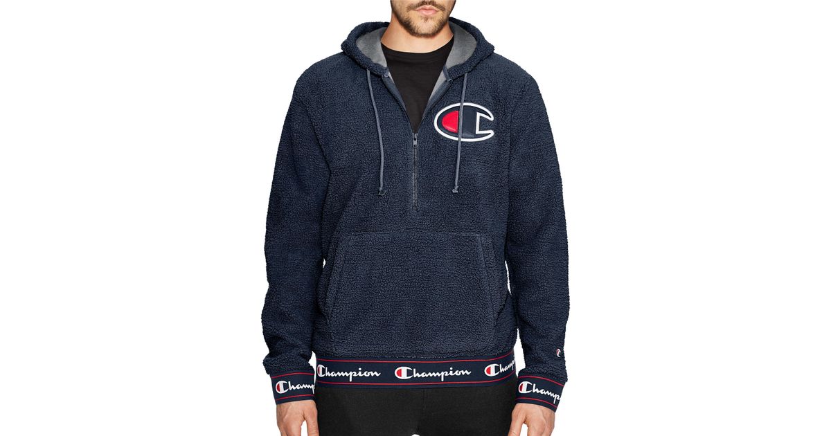 champion sherpa pullover hoodie