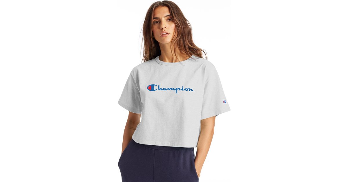 champion crop tee shirt