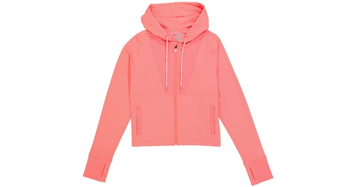 Champion Zip-up Hoodie Jacket in Pink | Lyst