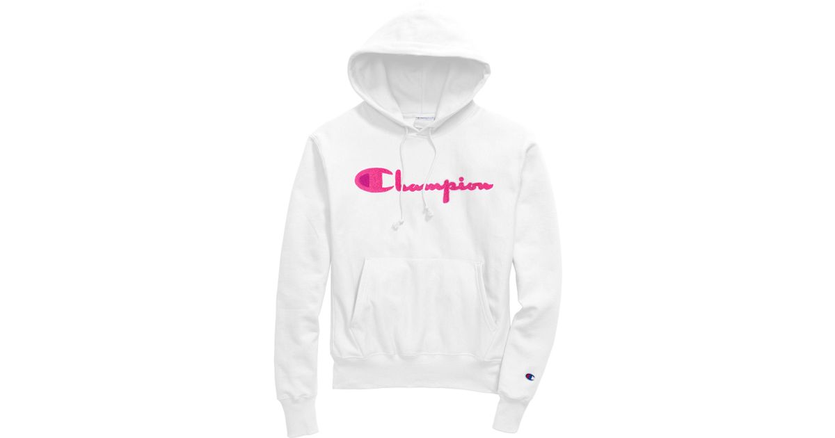 neon pink champion hoodie