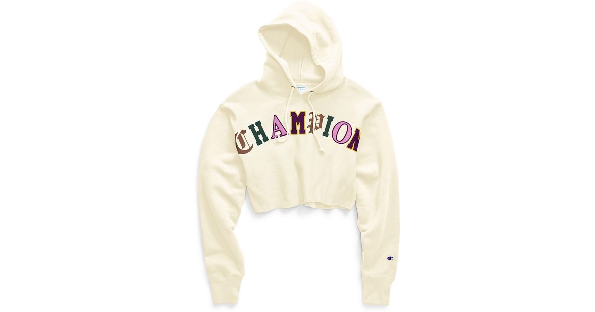 champion hoodie with gold lettering