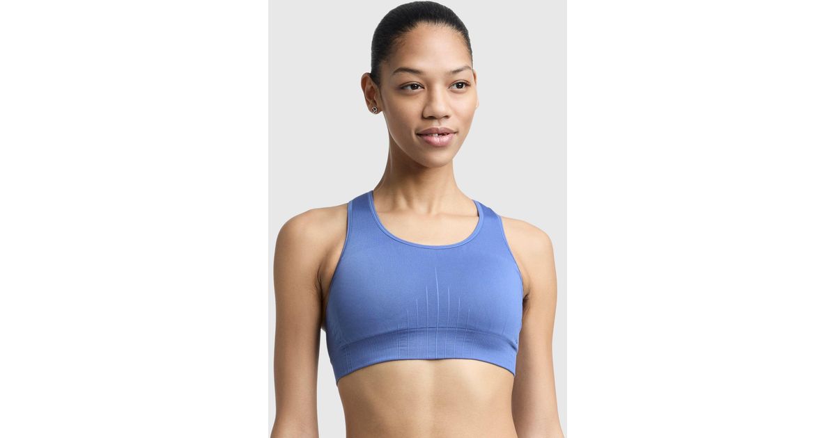 Champion Infinity Racerback Sports Bra in Blue | Lyst