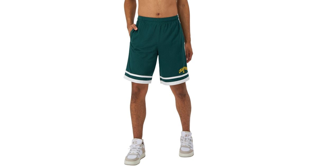 Champion Basketball Shorts With Satin Piping in Green for Men Lyst