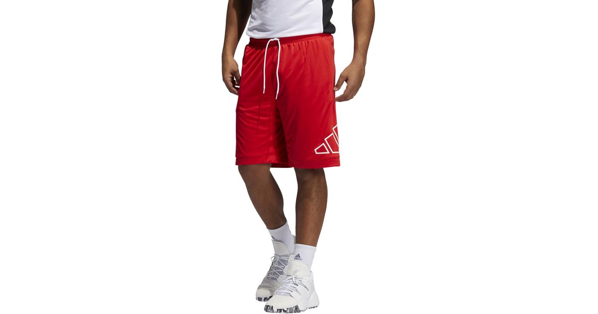 Logo Basketball Shorts in Vivid Red 