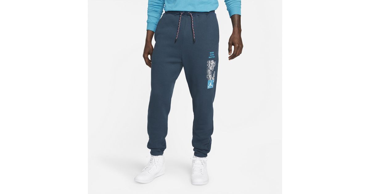 Nike Fleece Essential Mountainside Graphic Pants in Navy/Blue (Blue