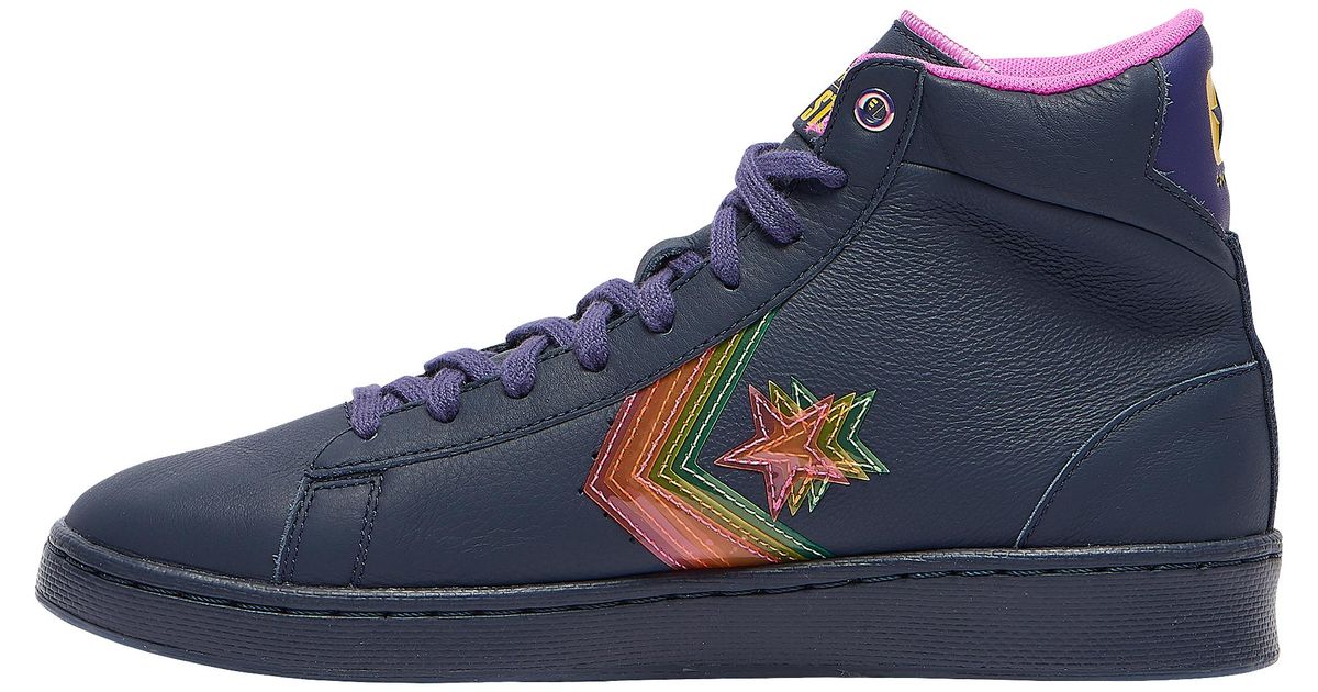 Converse Pro Leather High Top Basketball Shoes in Blue for Men Lyst