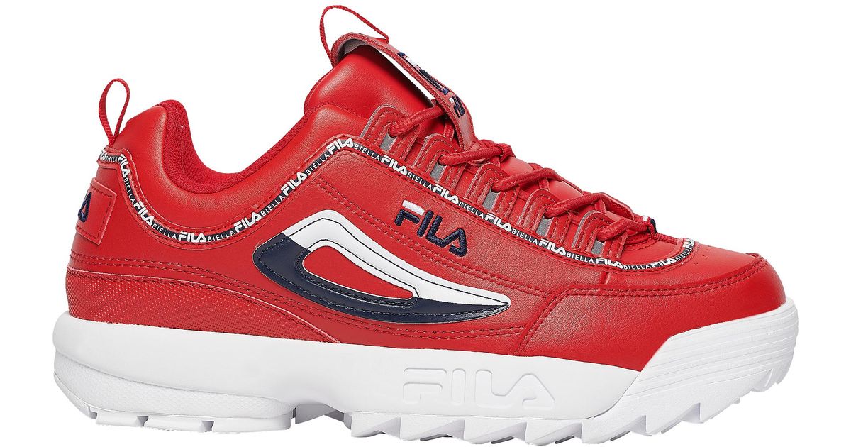 fila red white shoes