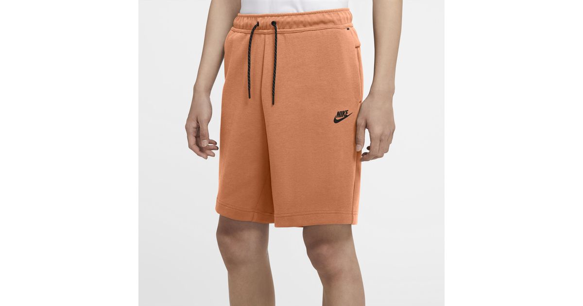Nike Tech Fleece Shorts in Orange/Black (Orange) for Men Save 23 Lyst