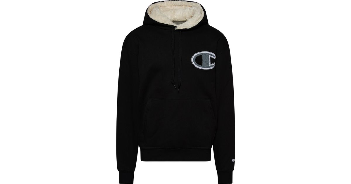champion super fleece sherpa lined cone hoodie