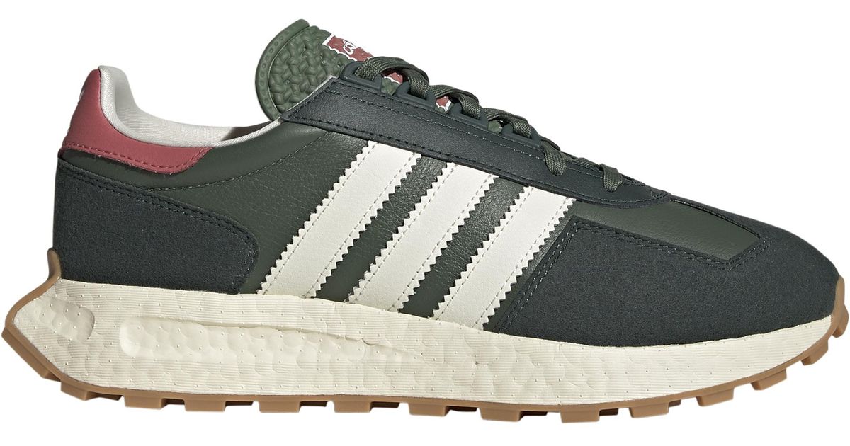 adidas Suede Retropy E5 - Running Shoes in Green/White/Red (Gray) for Men | Lyst