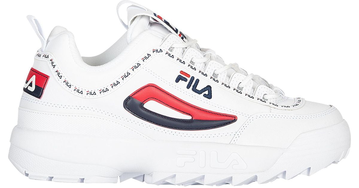 fila red white and blue shoes