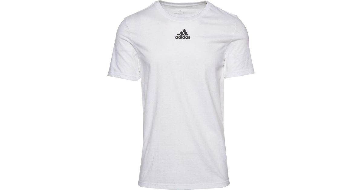 adidas Cotton Team Amplifier Short Sleeve T-shirt in White for Men | Lyst