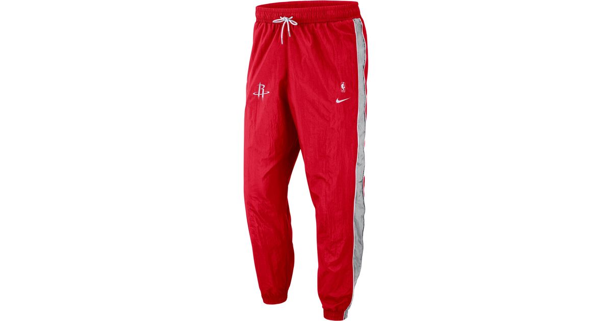 Nike Synthetic Houston Rockets Nba Throwback Track Pants in Red for Men