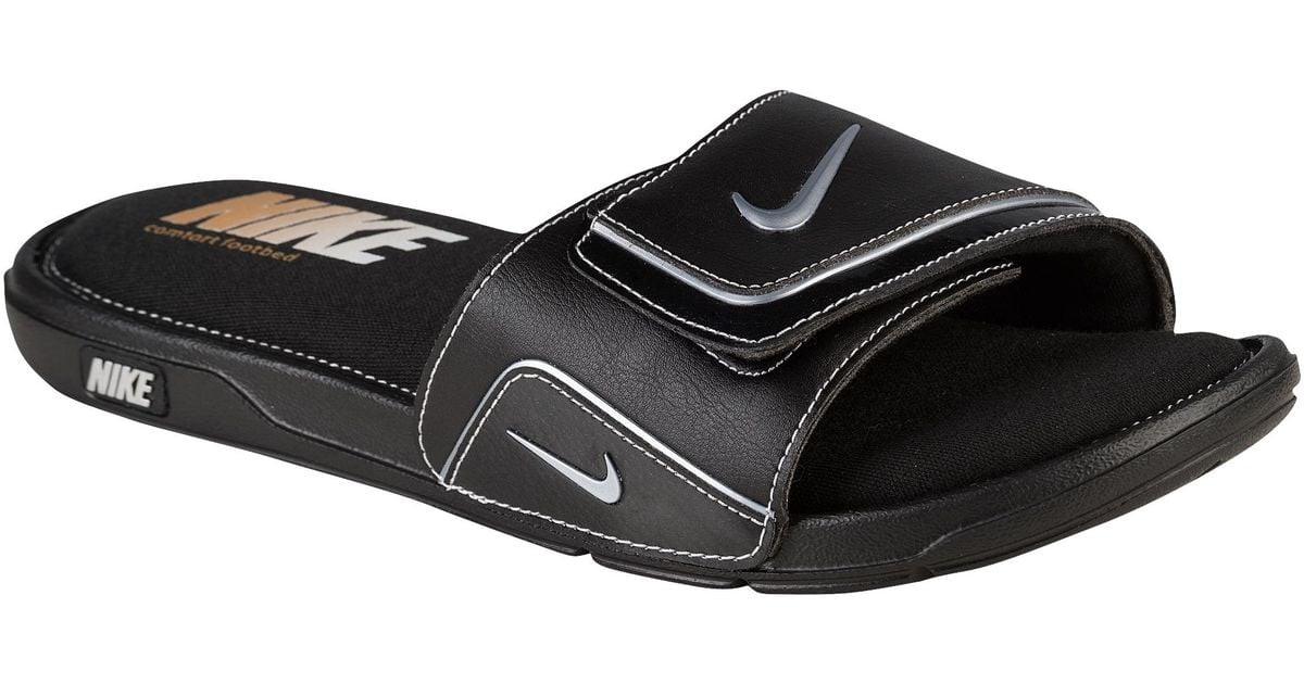Nike Comfort Slide 2 in Black/Metallic Silver/White (Black) for Men | Lyst