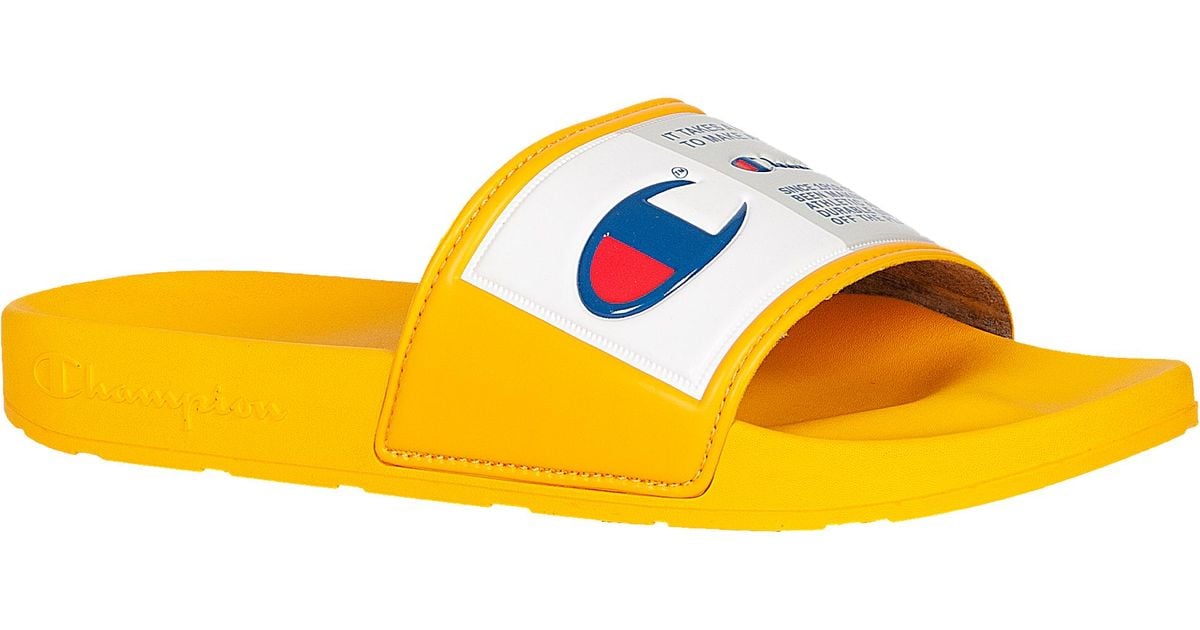 Champion Ipo Jock Slides in Gold/White 