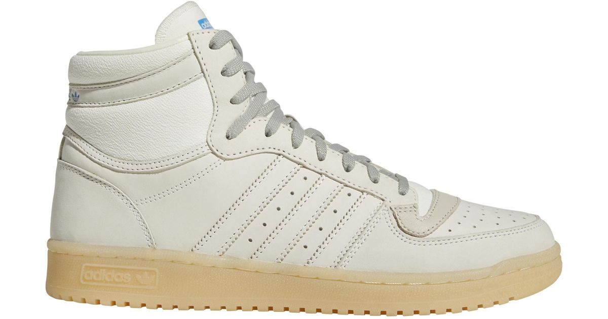 adidas Top Ten Basketball Shoes in Cream/Brown (White) for Men Lyst