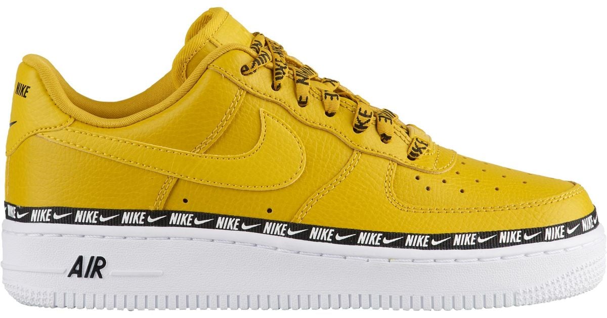 nike yellow air force 1 07 se premium trainers