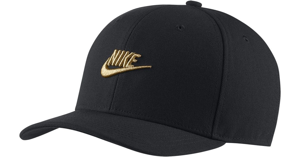 nike black and gold hat