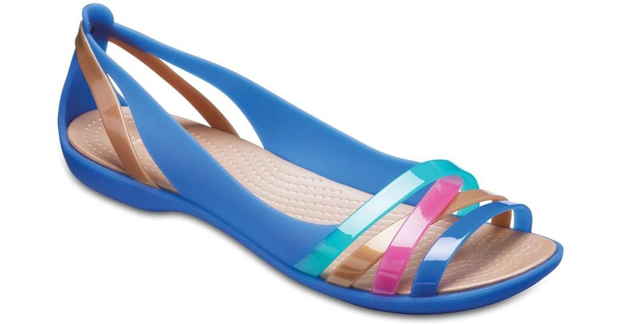 Crocs™ Isabella Huarache 2 Flat W Sandal in Blue | Lyst Australia