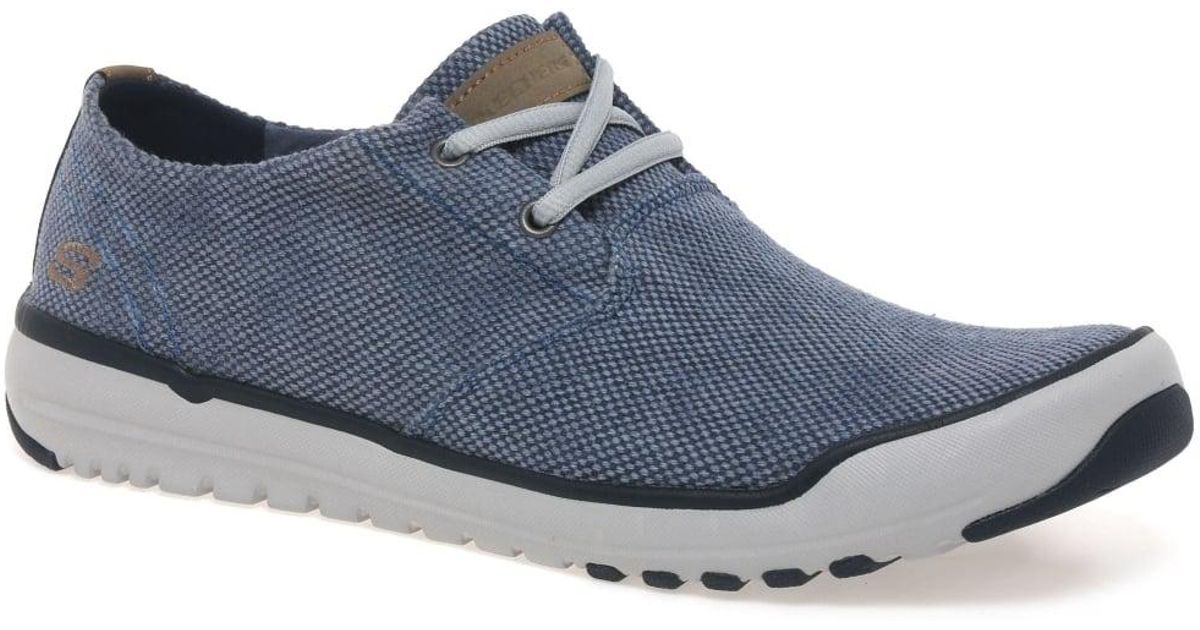 Skechers Oldis Stound Mens Casual Canvas Shoes in Blue for Men | Lyst Canada