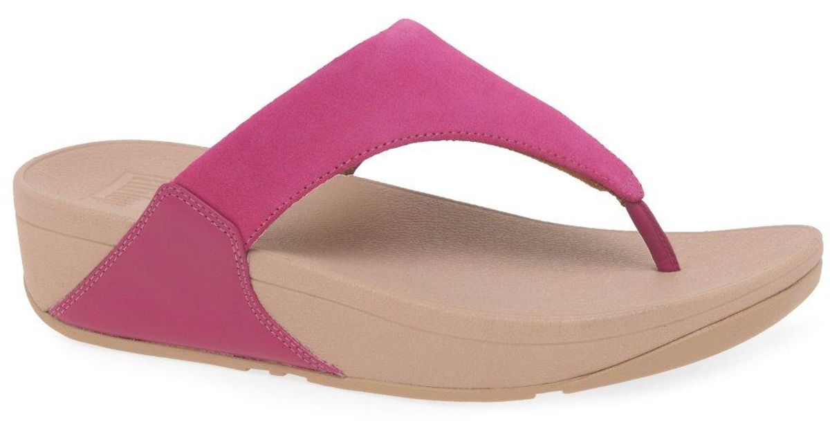 Fitflop Fitflop Lulu Suede Toe Post Sandals in Pink Lyst Canada
