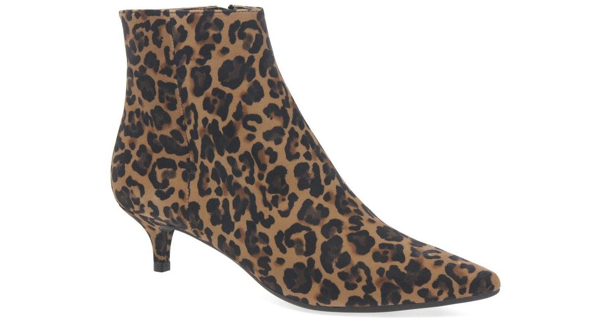 Unisa Suede Jati Womens Zip Fastening Ankle Boots in Leopard Leopard print pumps Jiron | Unisa pumps