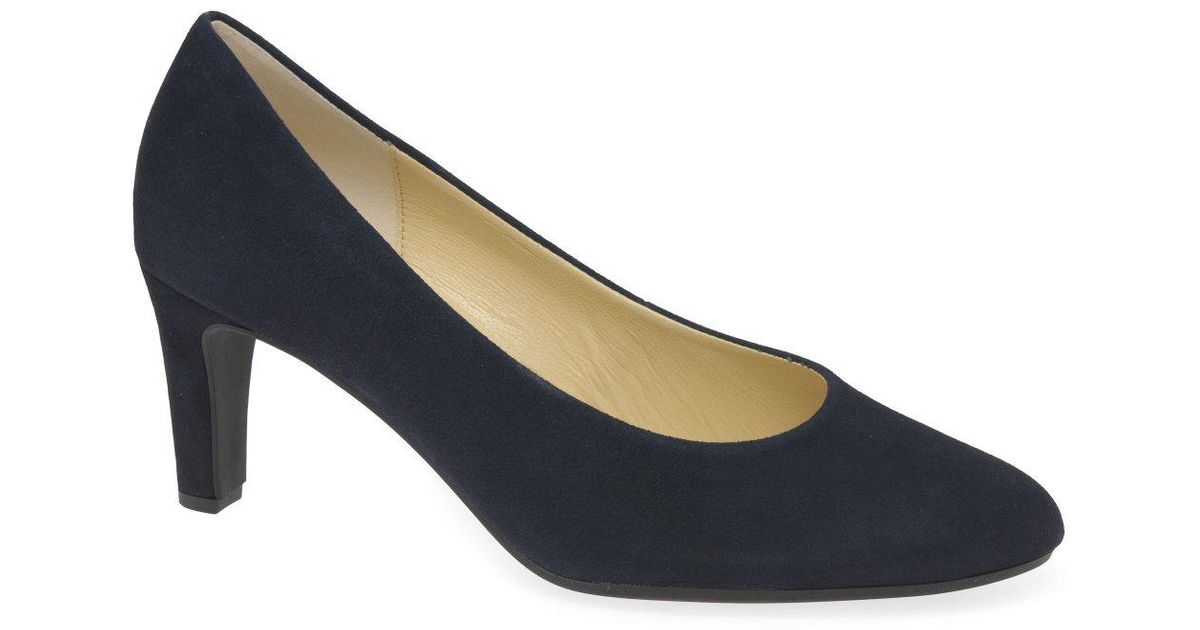 Gabor Edina Court Shoes in Atlantic Suede (Blue) | Lyst UK