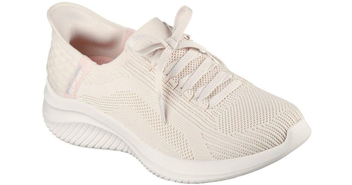 skechers grey ultra flex windy sky trainers