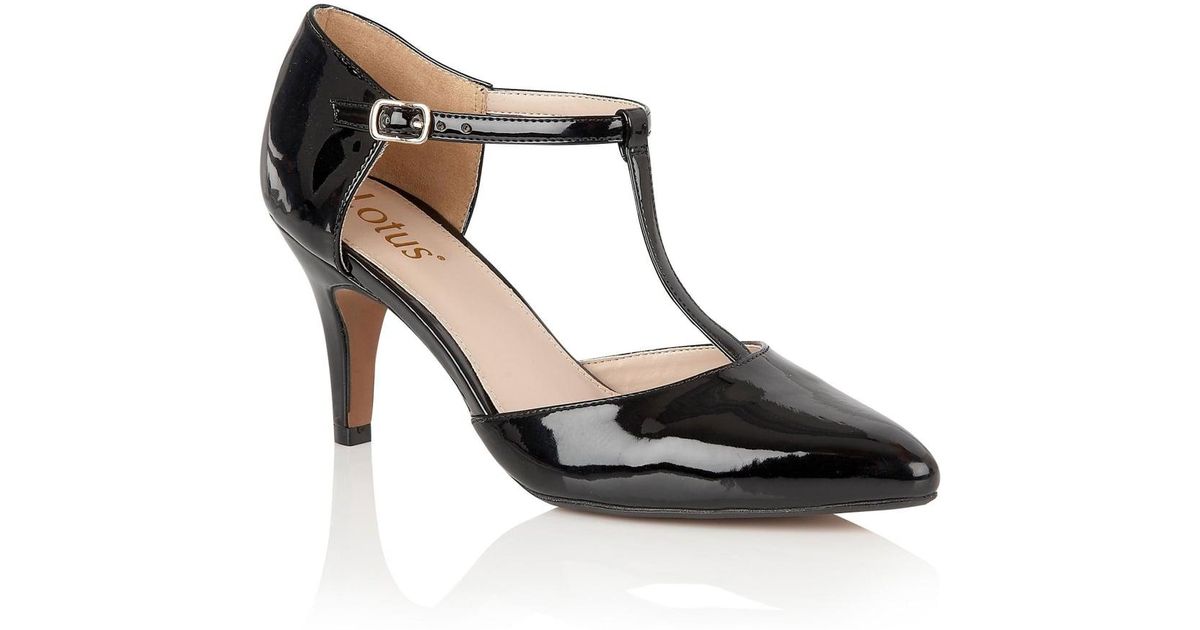 Lyst Lotus Camomile Womens T Bar Dress Shoes In Black