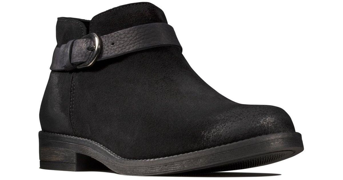 Clarks Suede Demi Tone Womens Ankle Boots in Black Suede (Black) - Lyst