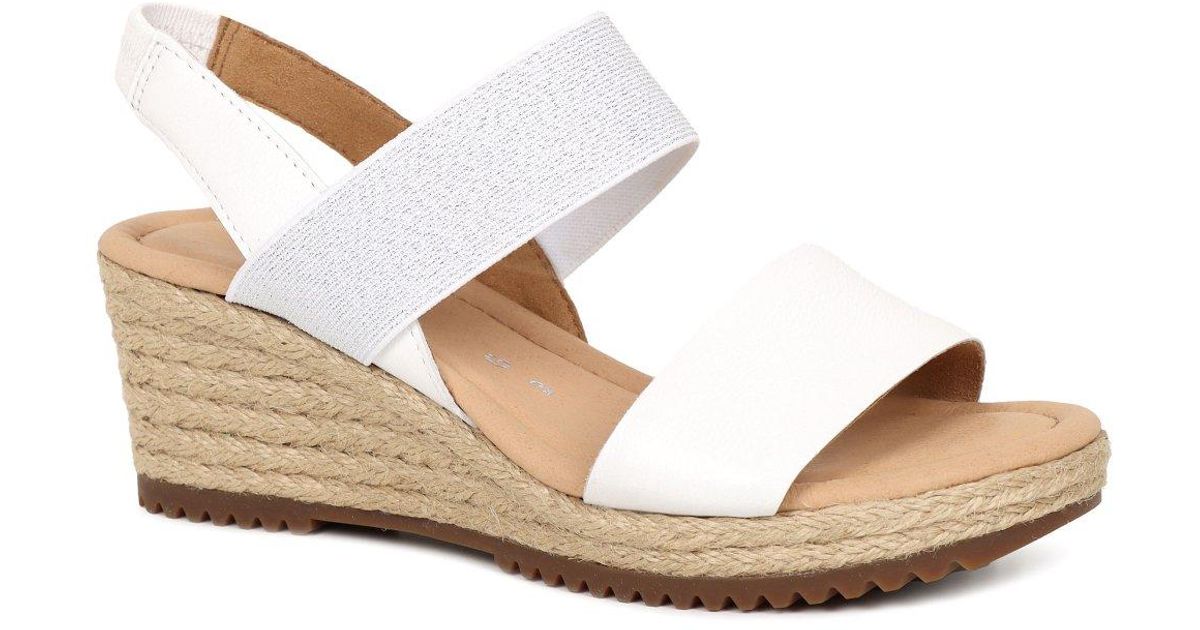 Gabor Spice Espadrille Wedge Sandals in White Lyst UK