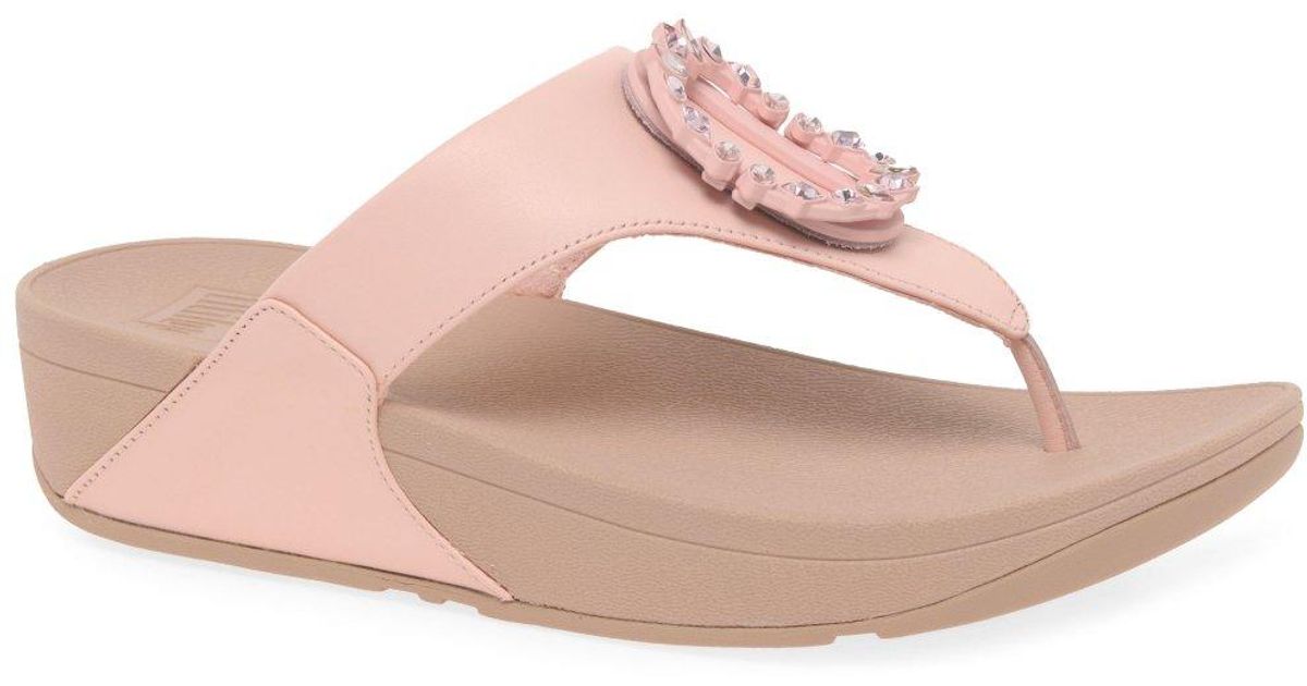 Fitflop Fitflop Lulu Crystal Circlet Toe Post Sandals in Pink Lyst UK