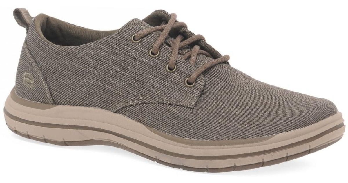 Skechers Elson Moten Mens Casual Lace Up Shoes in Brown for Men | Lyst  Australia