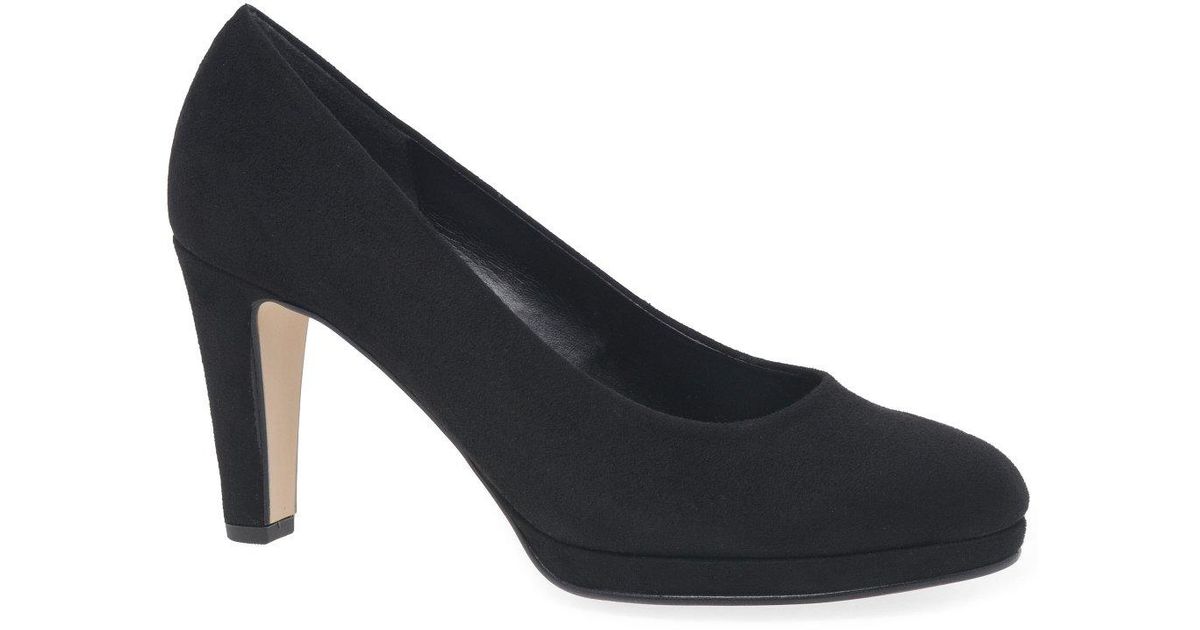 Gabor Splendid High Heel Court Shoes Velour in Blue Lyst Canada