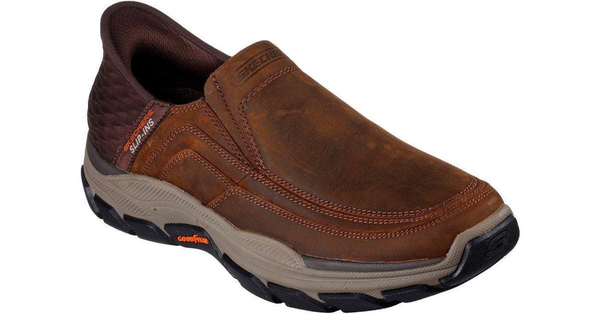 Skechers Respected Elgin Slip On Shoes in Brown for Men | Lyst Canada