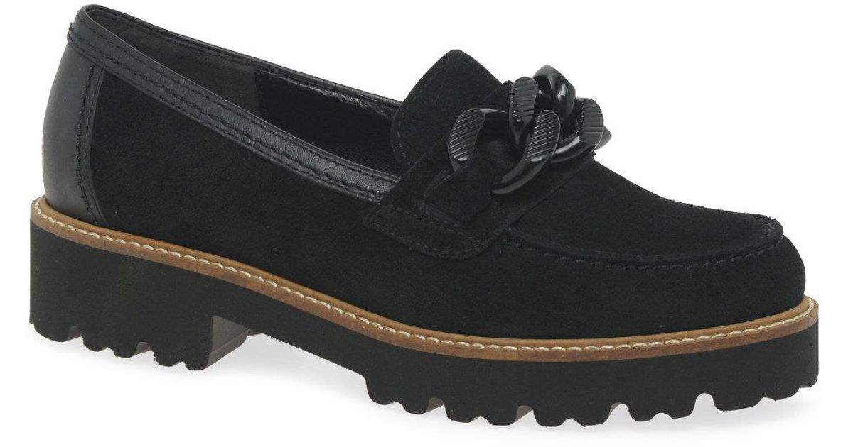 Gabor Leather Squeeze Shoes in Black Suede (Black) | Lyst Australia