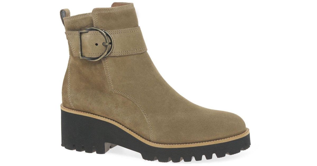 Paul Green Paul Mia Ankle Boots in Green Lyst UK