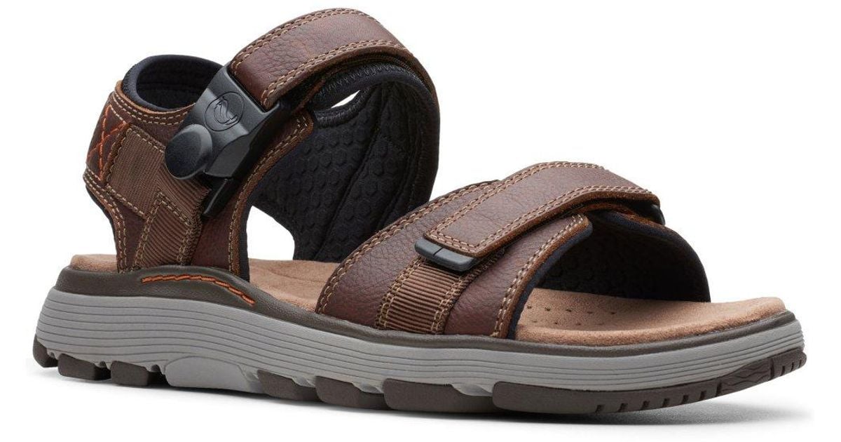 Clarks Leather Un Trek Part Sandals in Dark Tan (Brown) for Men | Lyst  Canada