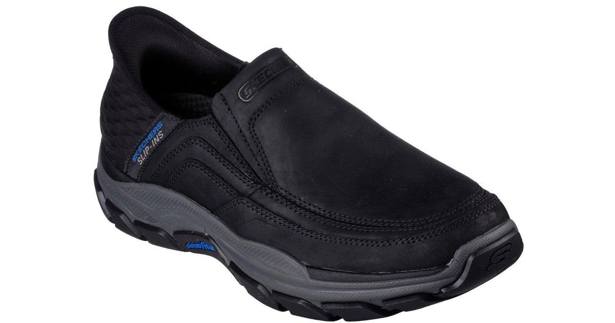 Skechers Respected Elgin Slip On Shoes in Blue for Men | Lyst UK