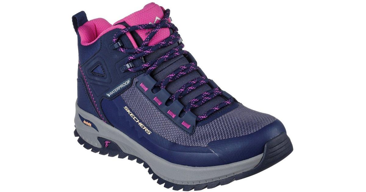 Skechers Arch Fit Discover Elevation Gain Hiking Boots in Blue Lyst