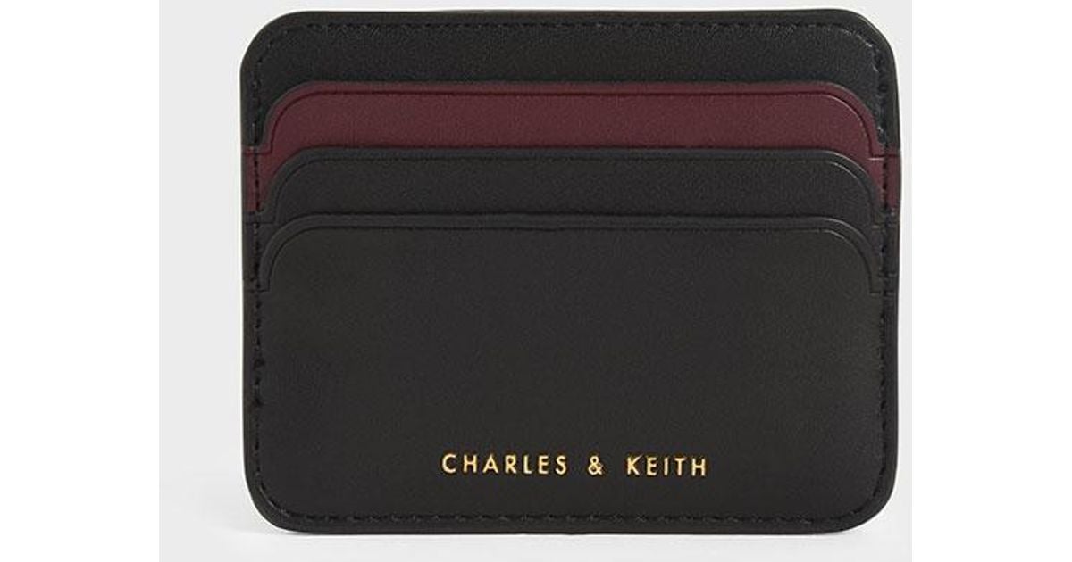 Charles & Keith Twotone Multislot Card Holder in Black Lyst
