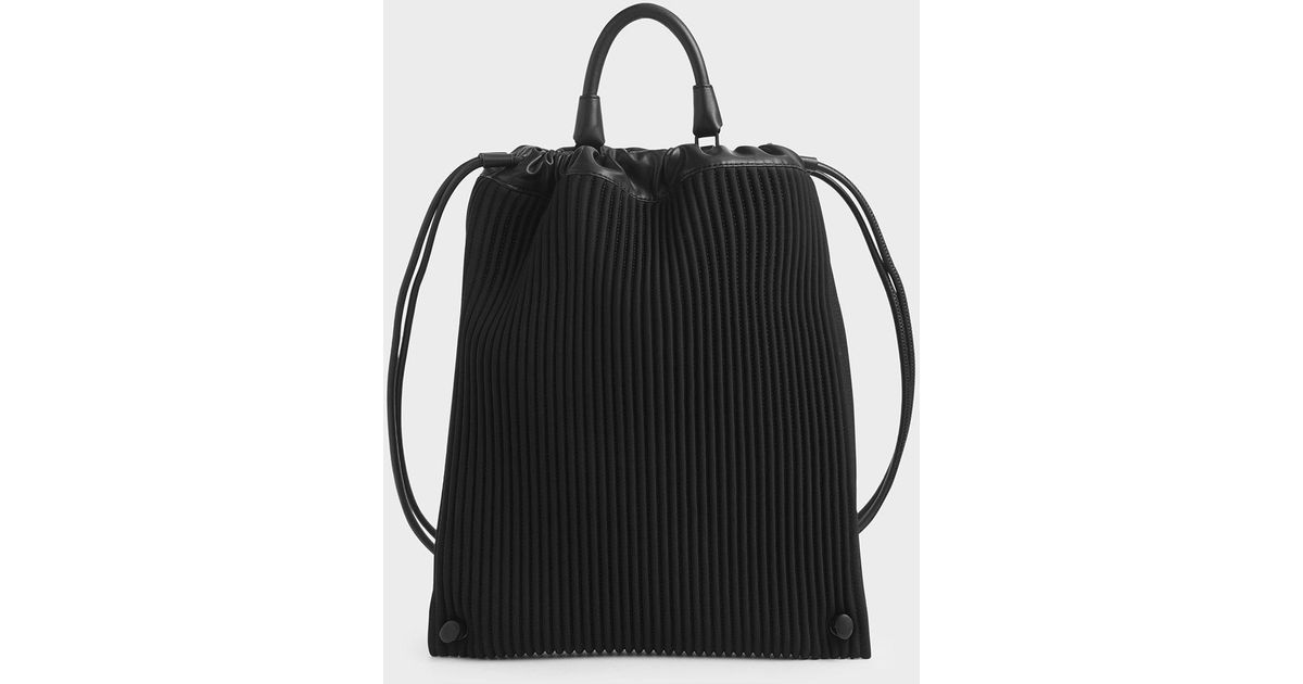 charles and keith black backpack